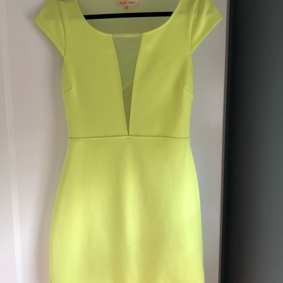 Black Swan Noire Chartreuse Body Con Dress - Picture 3 of 6